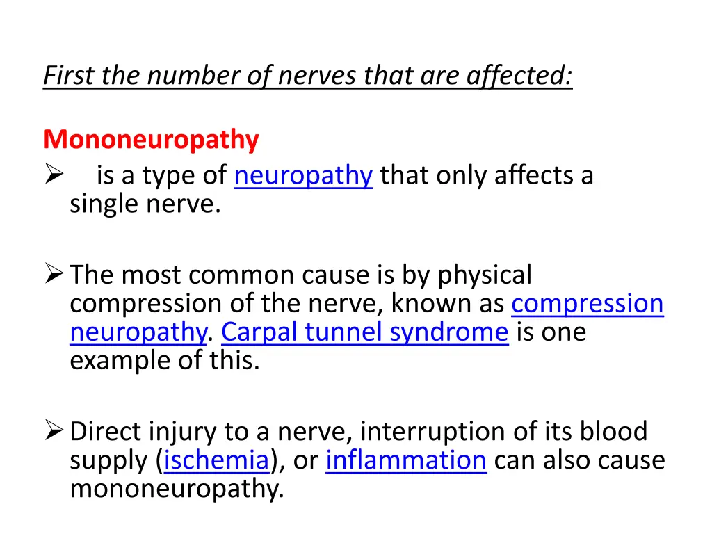 first the number of nerves that are affected