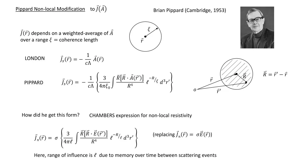 pippard non local modification to