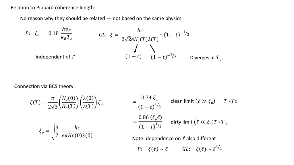 relation to pippard coherence length