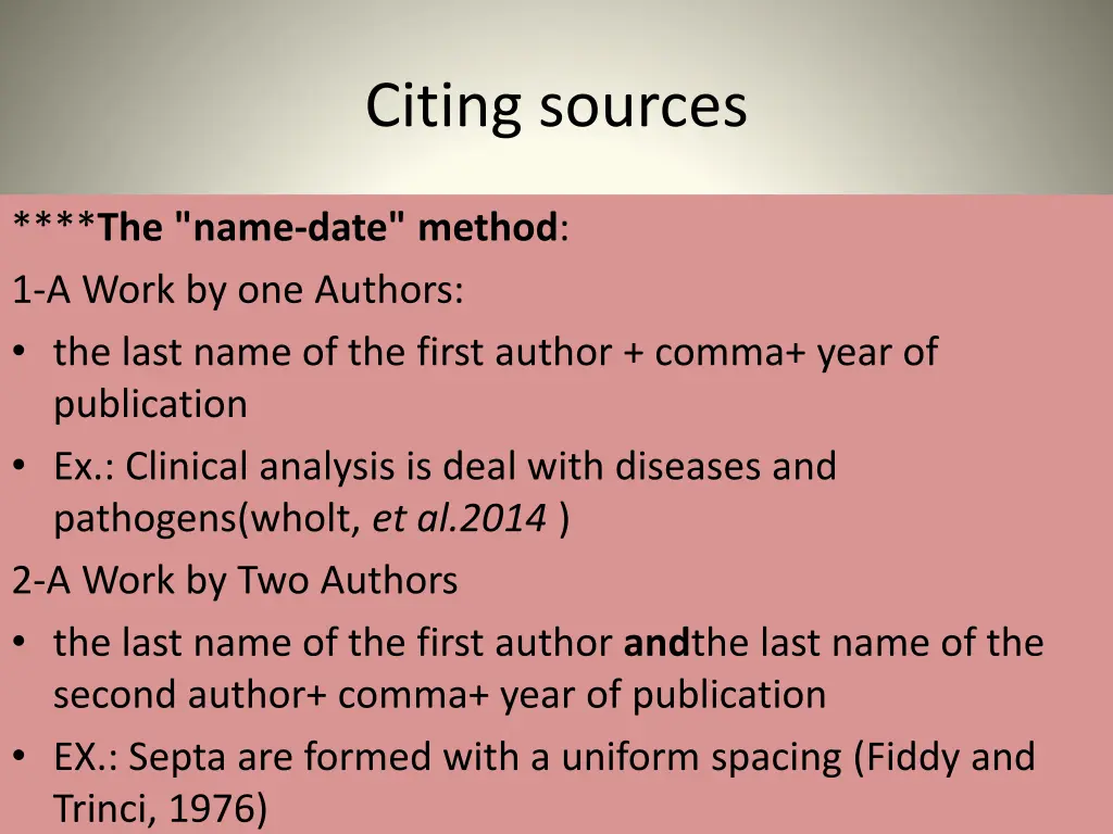 citing sources