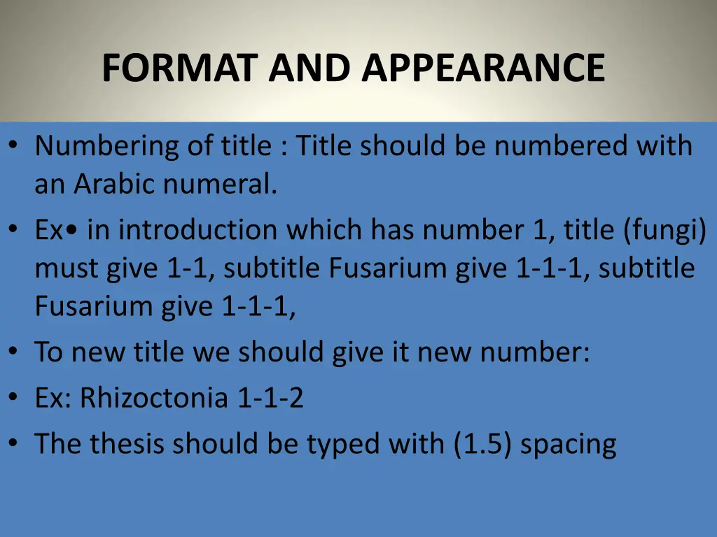 format and appearance 2