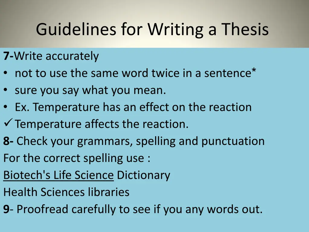 guidelines for writing a thesis 2