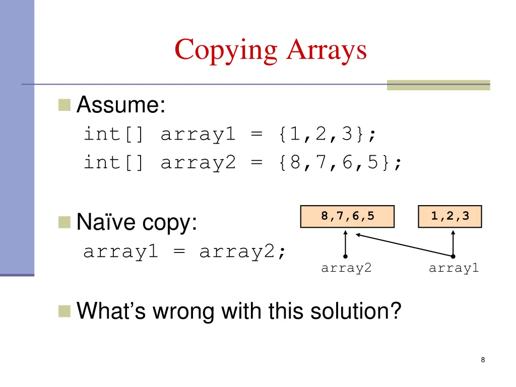 copying arrays