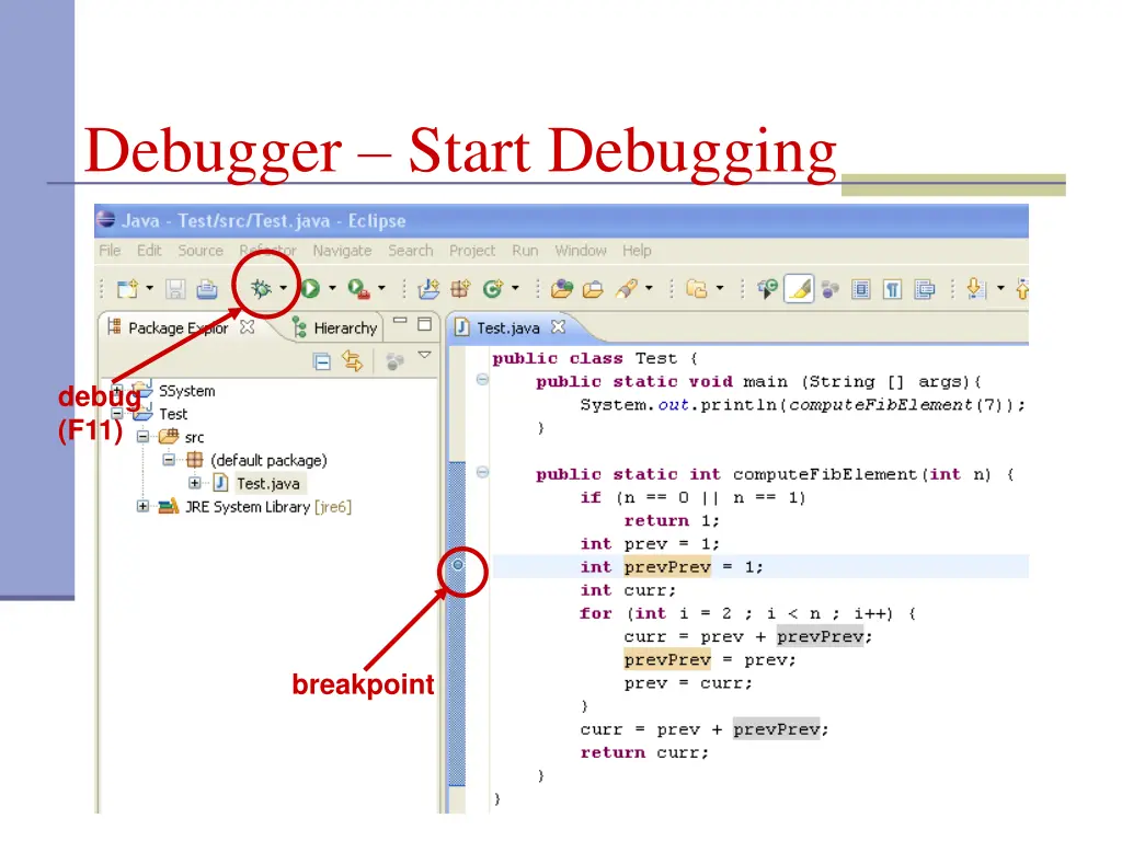 debugger start debugging