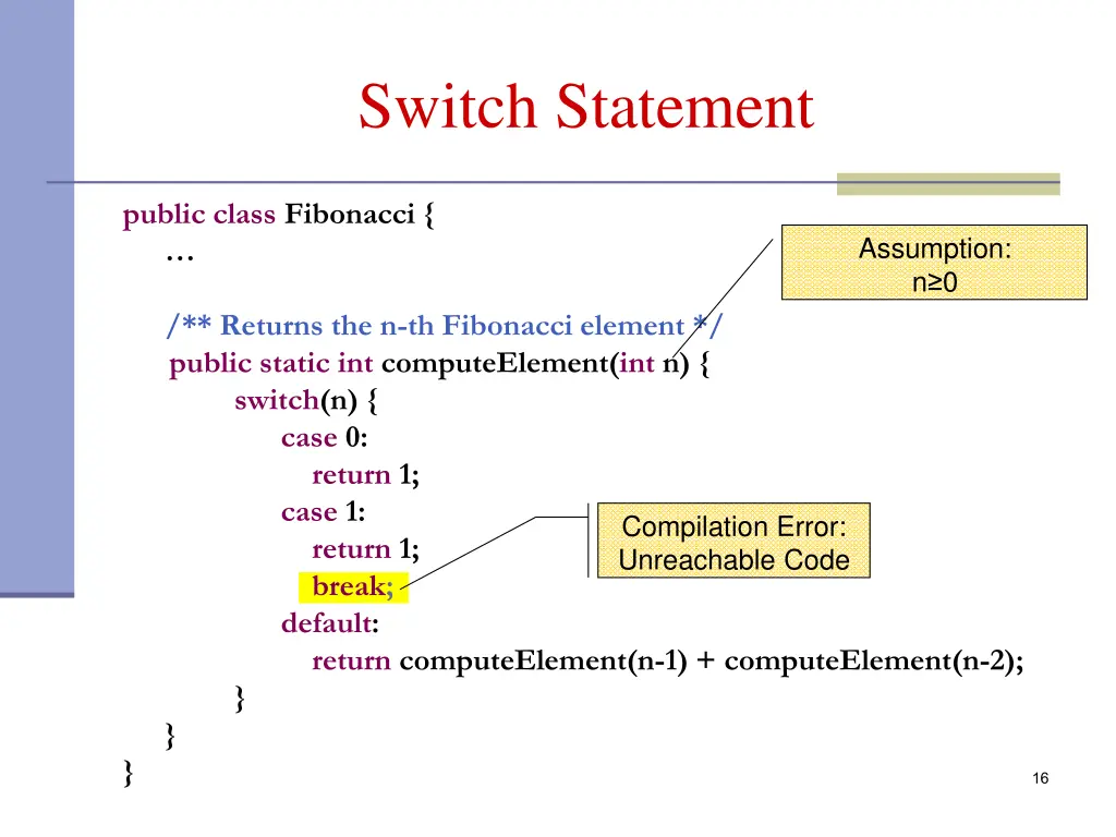 switch statement 1