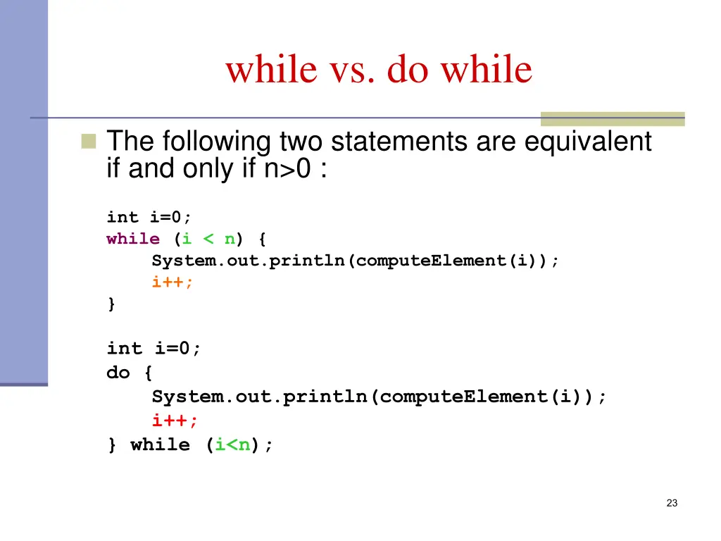 while vs do while