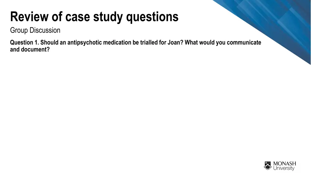 review of case study questions