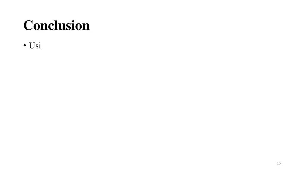 conclusion