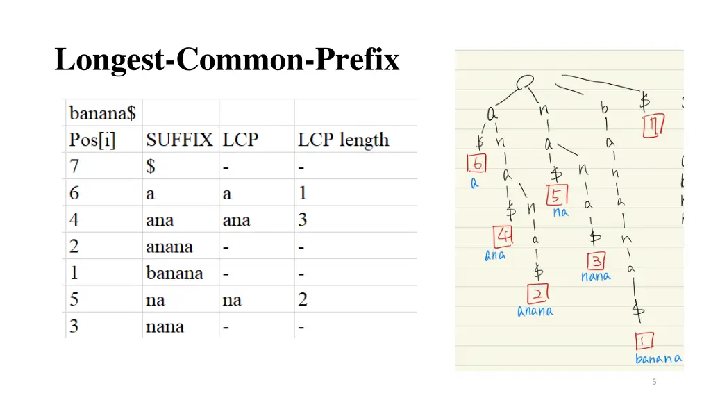 longest common prefix