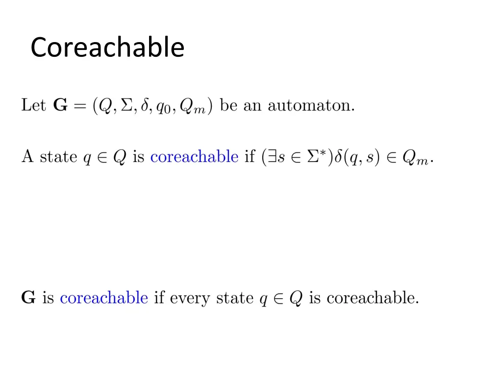 coreachable