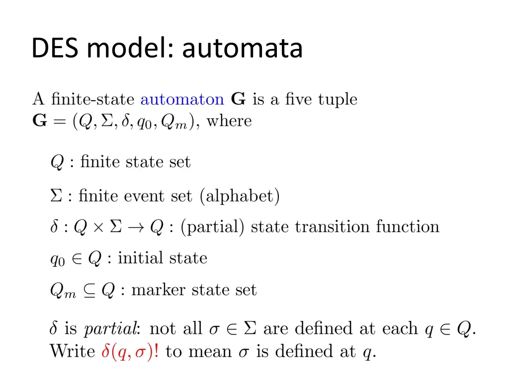 des model automata