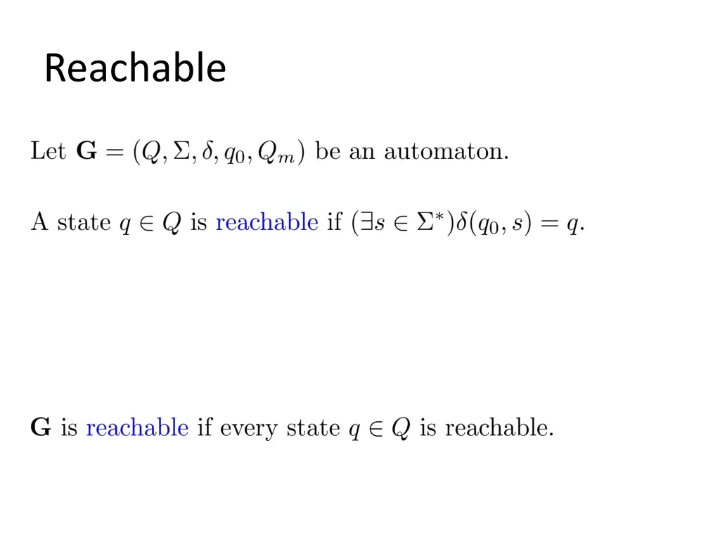 reachable