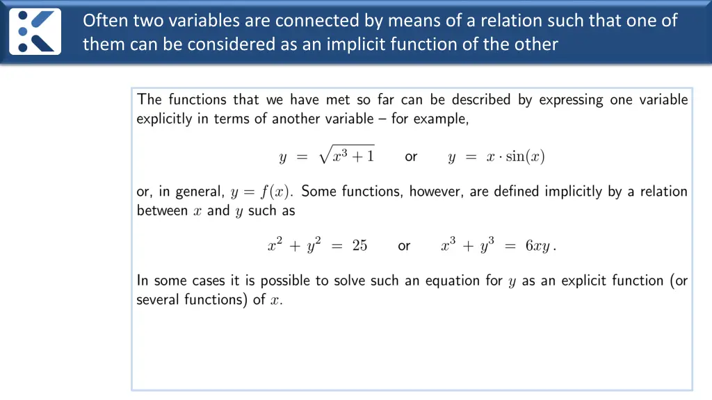 often two variables are connected by means