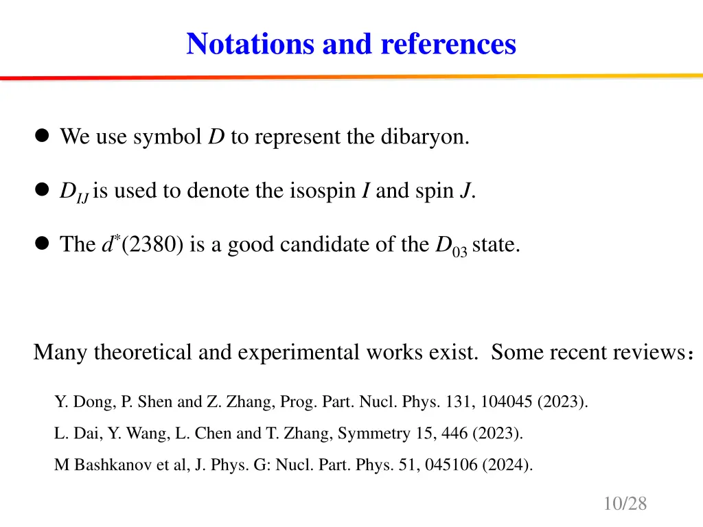 notations and references