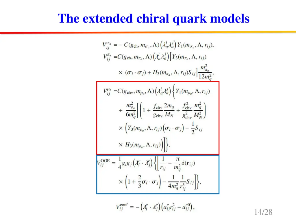 the extended chiral quark models 1
