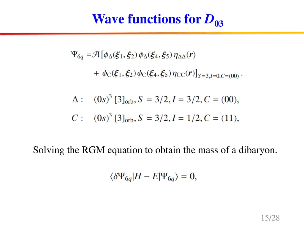 wave functions for d 03