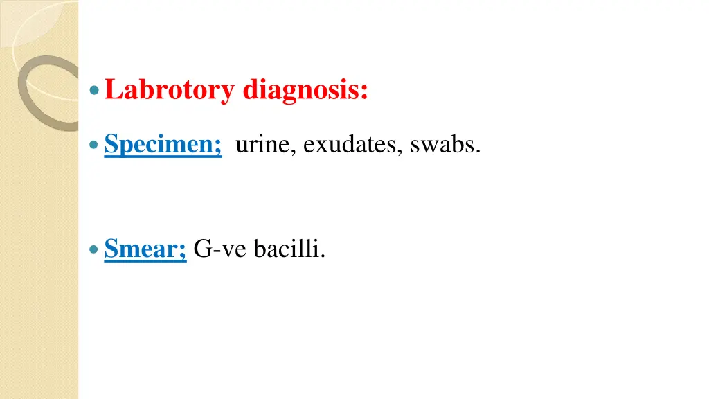labrotory diagnosis