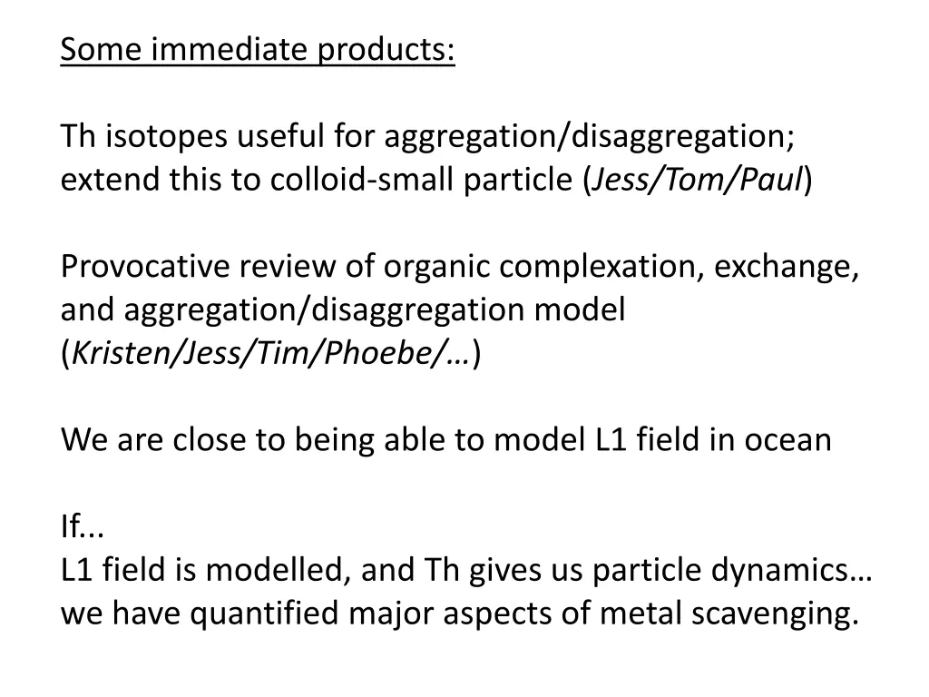 some immediate products