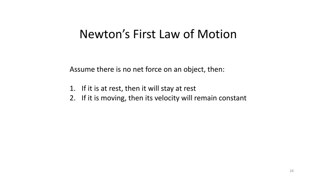 newton s first law of motion 1