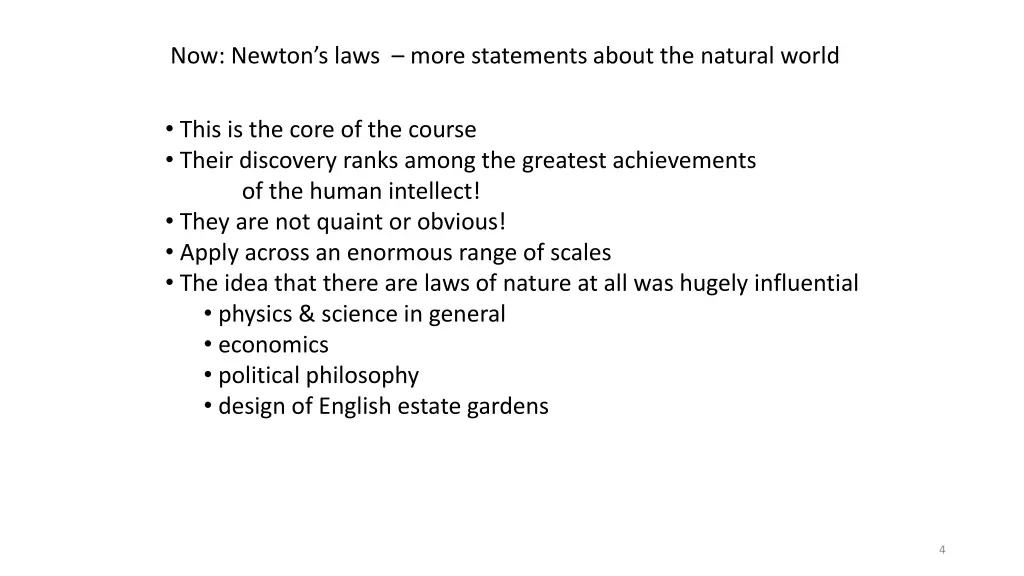 now newton s laws more statements about