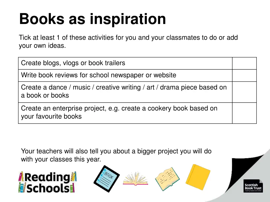books as inspiration