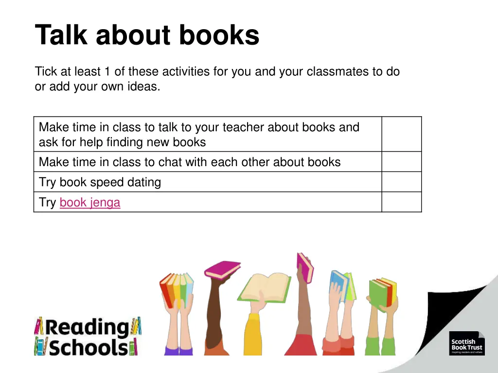 talk about books