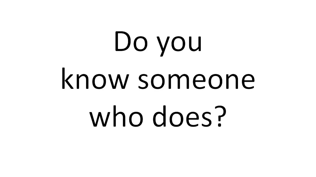 do you