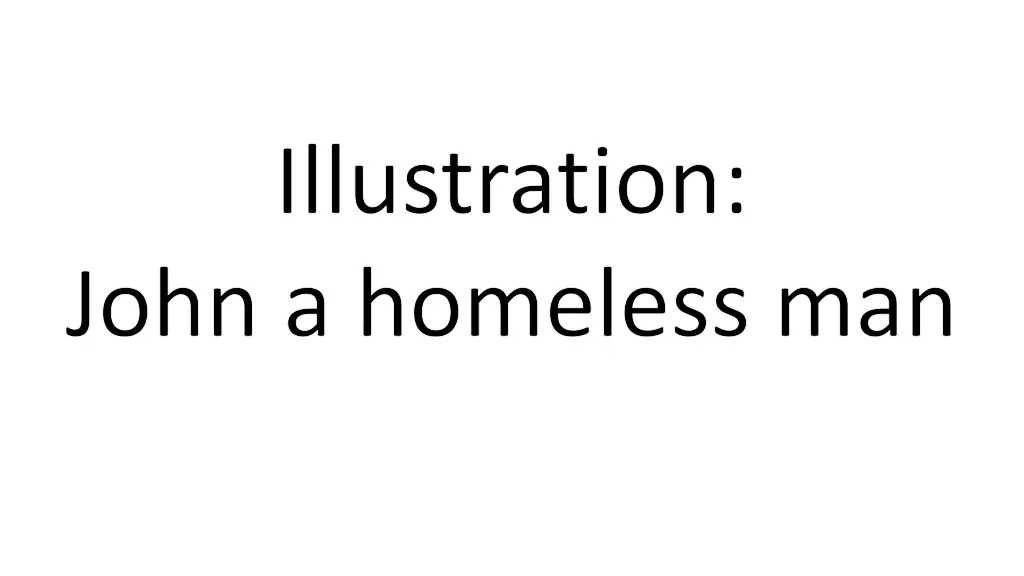 illustration john a homeless man