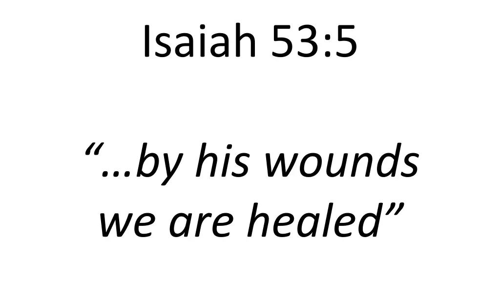 isaiah 53 5