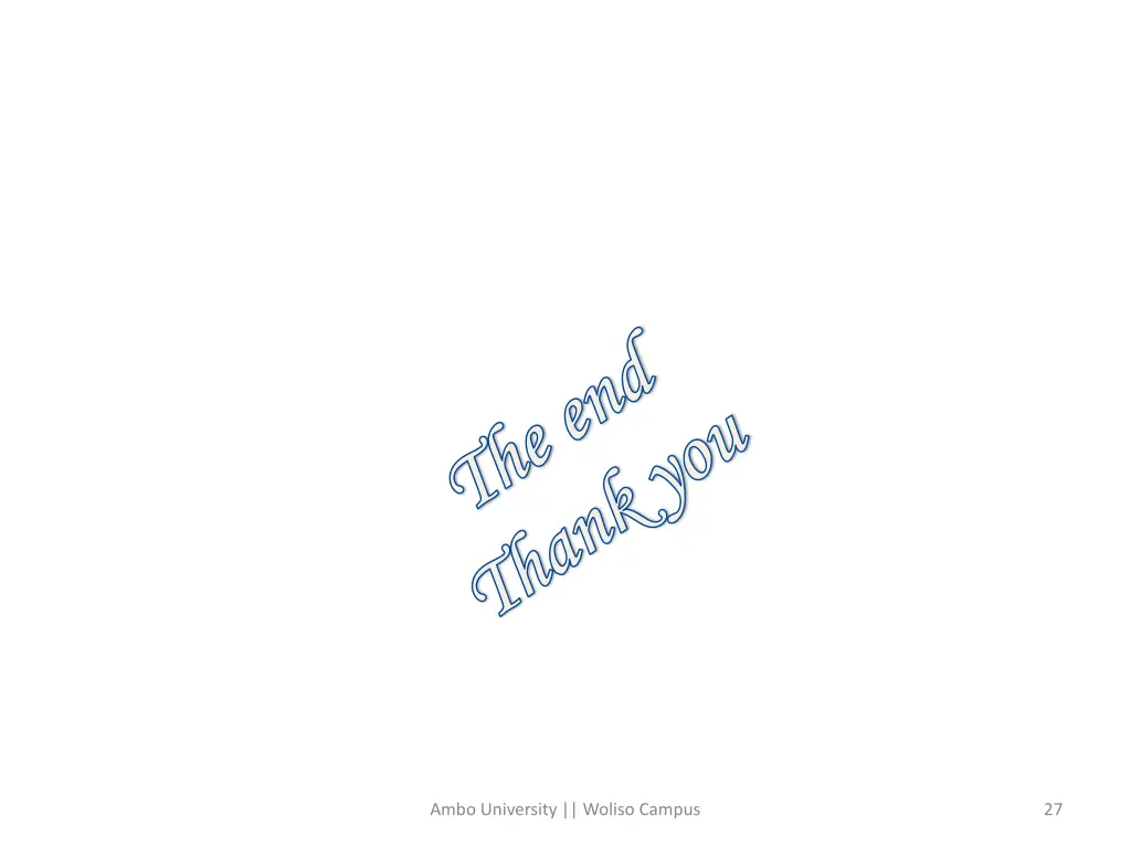 the end