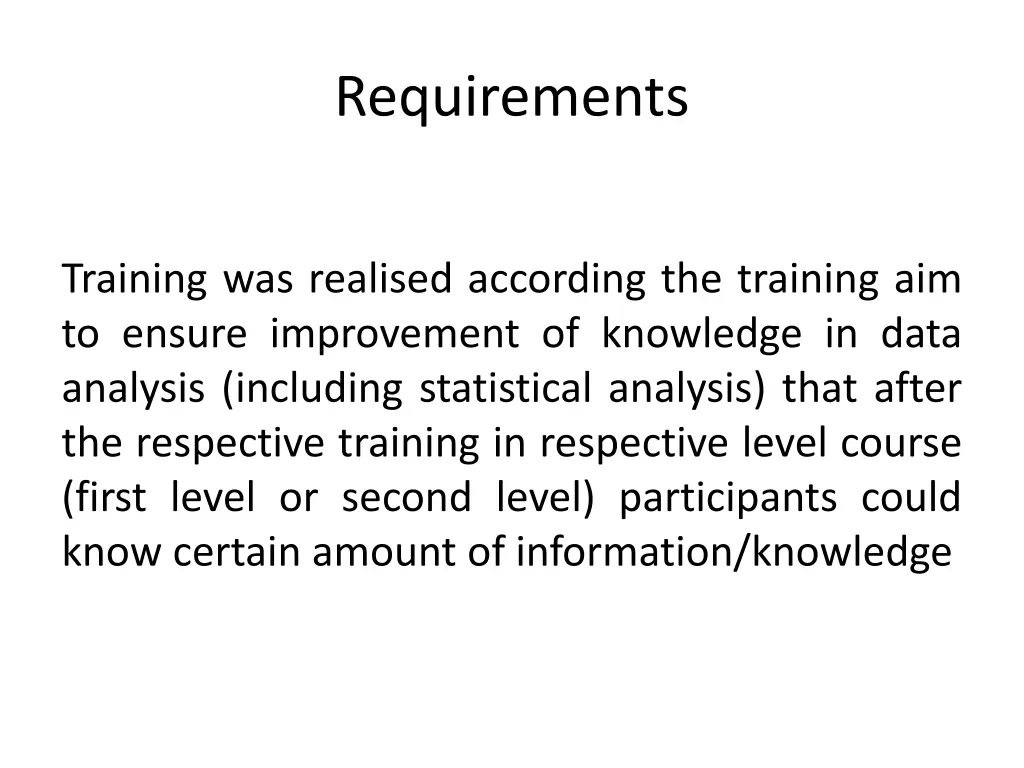 requirements