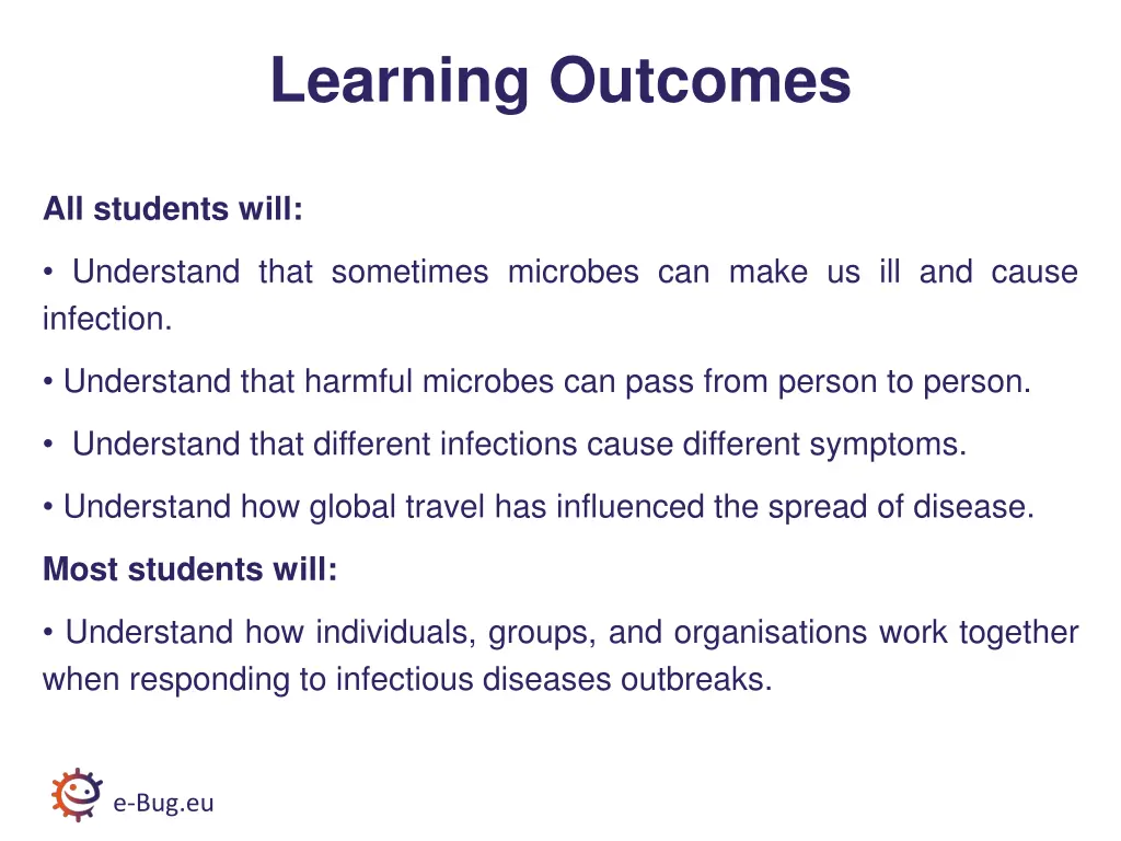 learning outcomes