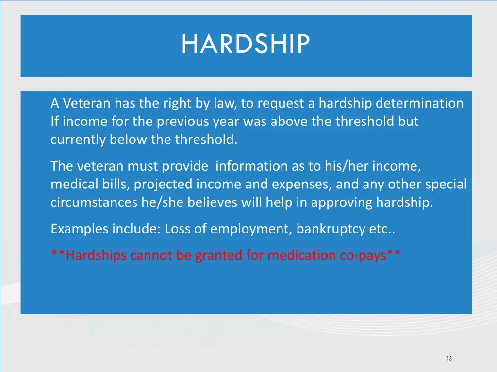 hardship