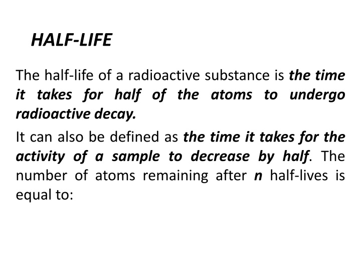 half life