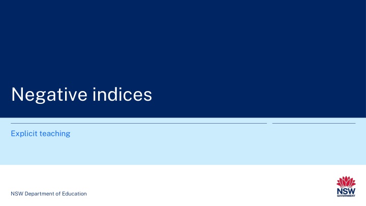 negative indices