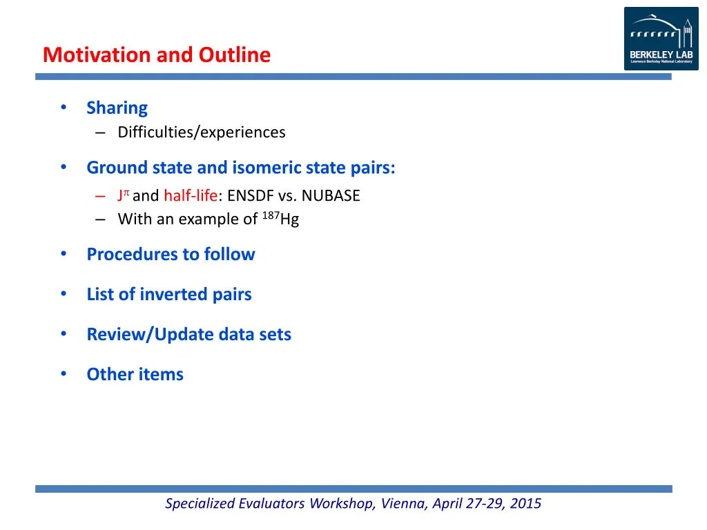 motivation and outline