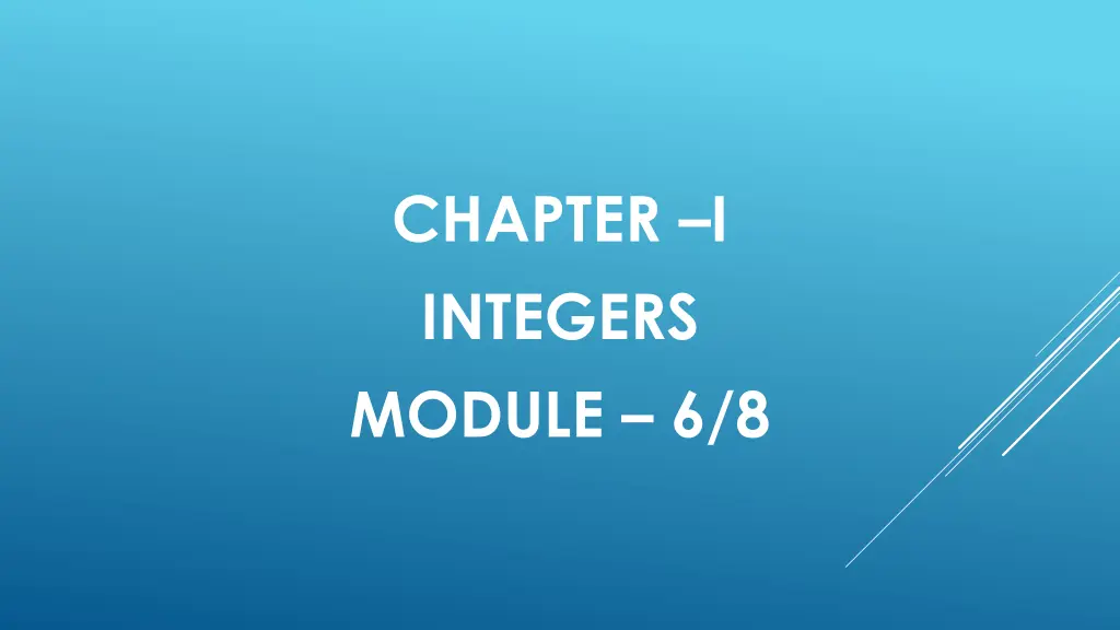 chapter i integers module 6 8