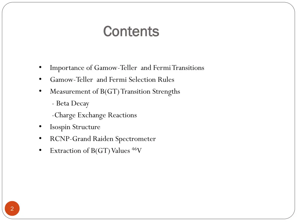 contents contents