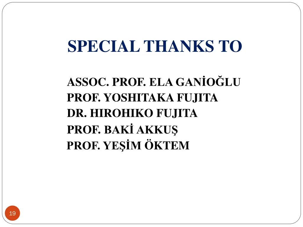 special thanks to