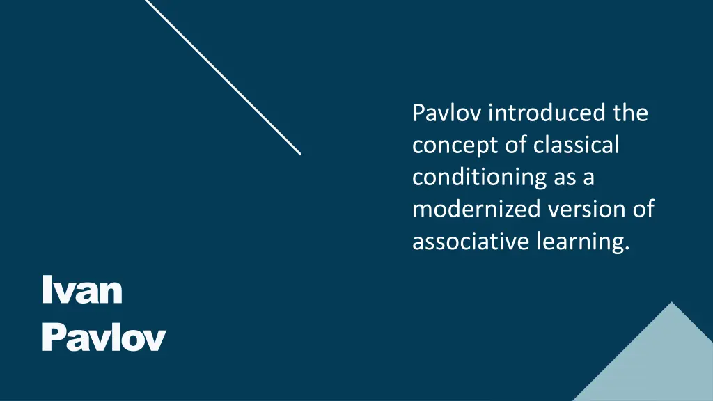 pavlov introduced the concept of classical