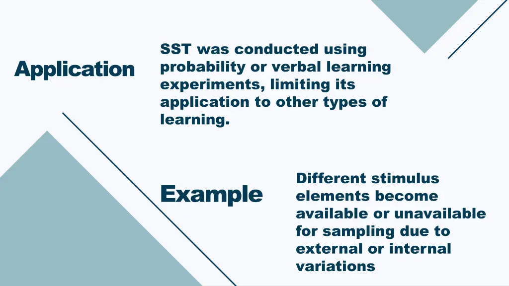 sst was conducted using probability or verbal
