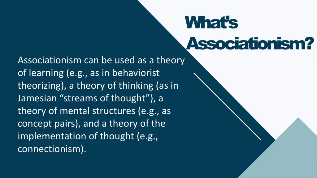 what s associationism 1