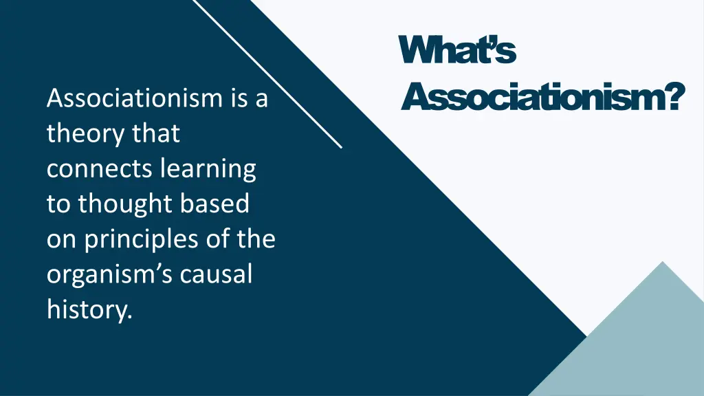 what s associationism