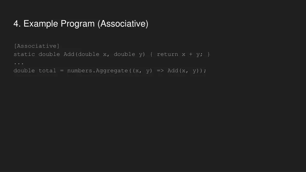 4 example program associative