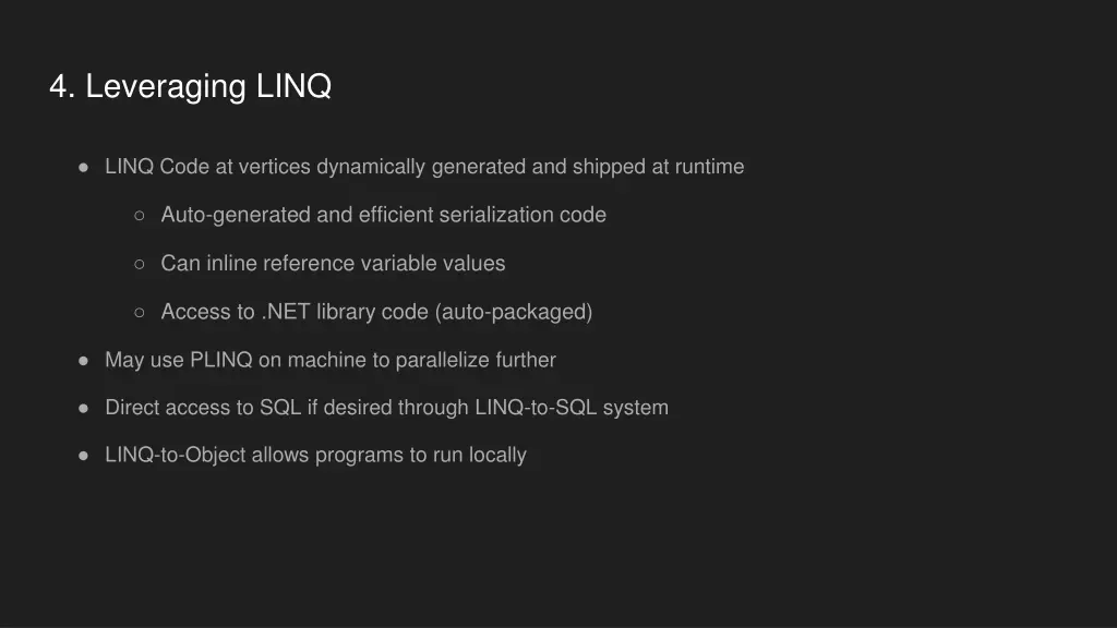 4 leveraging linq