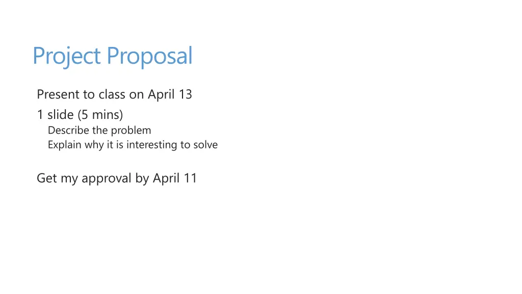 project proposal