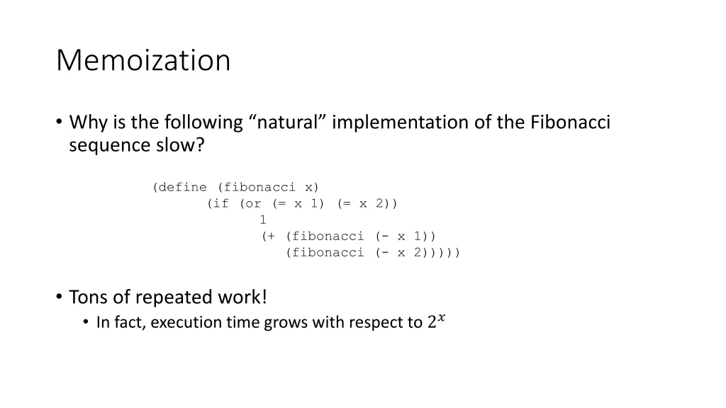 memoization