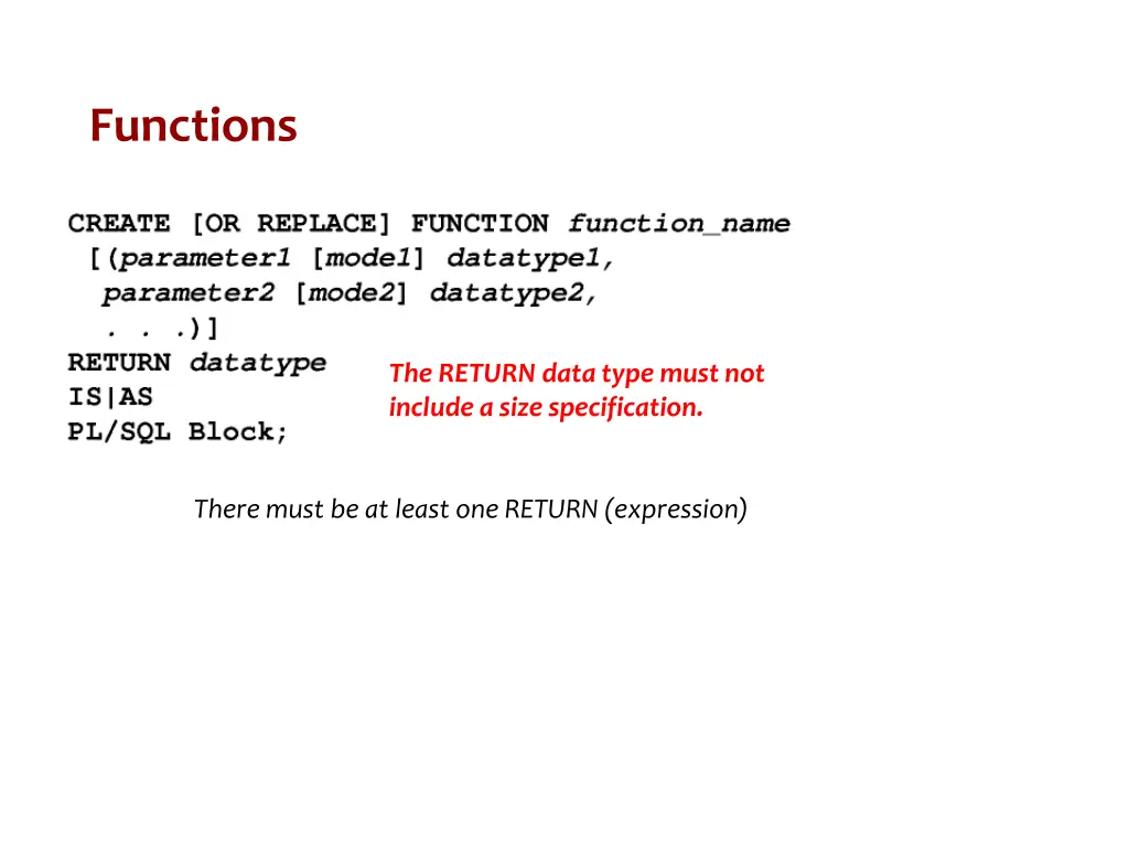 functions