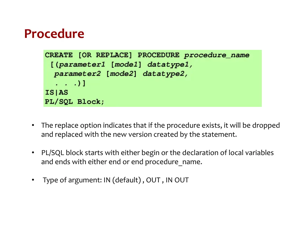 procedure