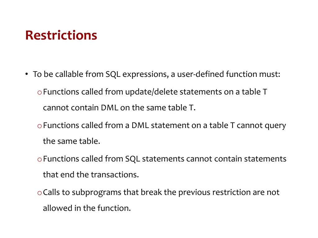 restrictions 1
